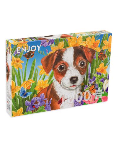 Puzzle Enjoy de 1000 de piese - Creșă pentru câini - 1